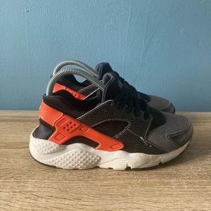 Nike Huarache Run GS Trainers 654275-010 Black/Crimson/White Size 6.5